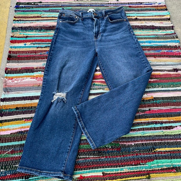Rachel Rachel Roy Distressed Wide Leg Ankle Jeans-#1954+ - Picture 9 of 15